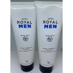 NEW Set Of 2 Jafra Royal Men Royal Jelly Clean+Condition Face Wash 4.2 fl.oz